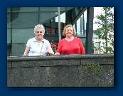 Patricia and Ellie on Hyde Bridge