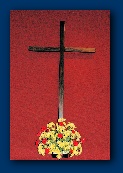 Cross and flowers